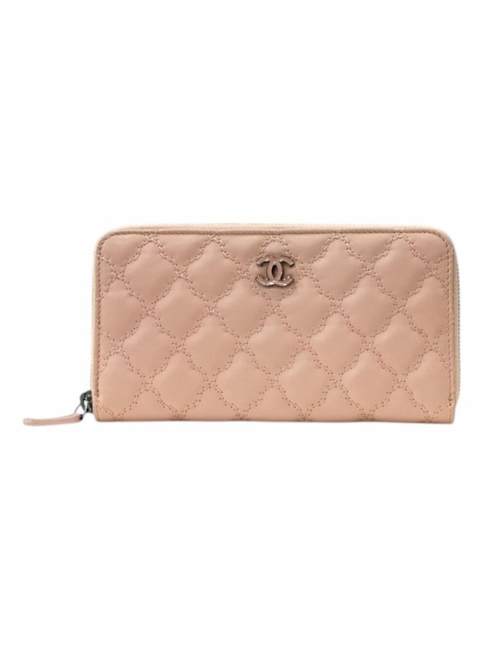 Chanel Quilted CC Logo Wallet Leather